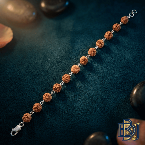 Shiva Silver Chain Rudraksha Rakhi