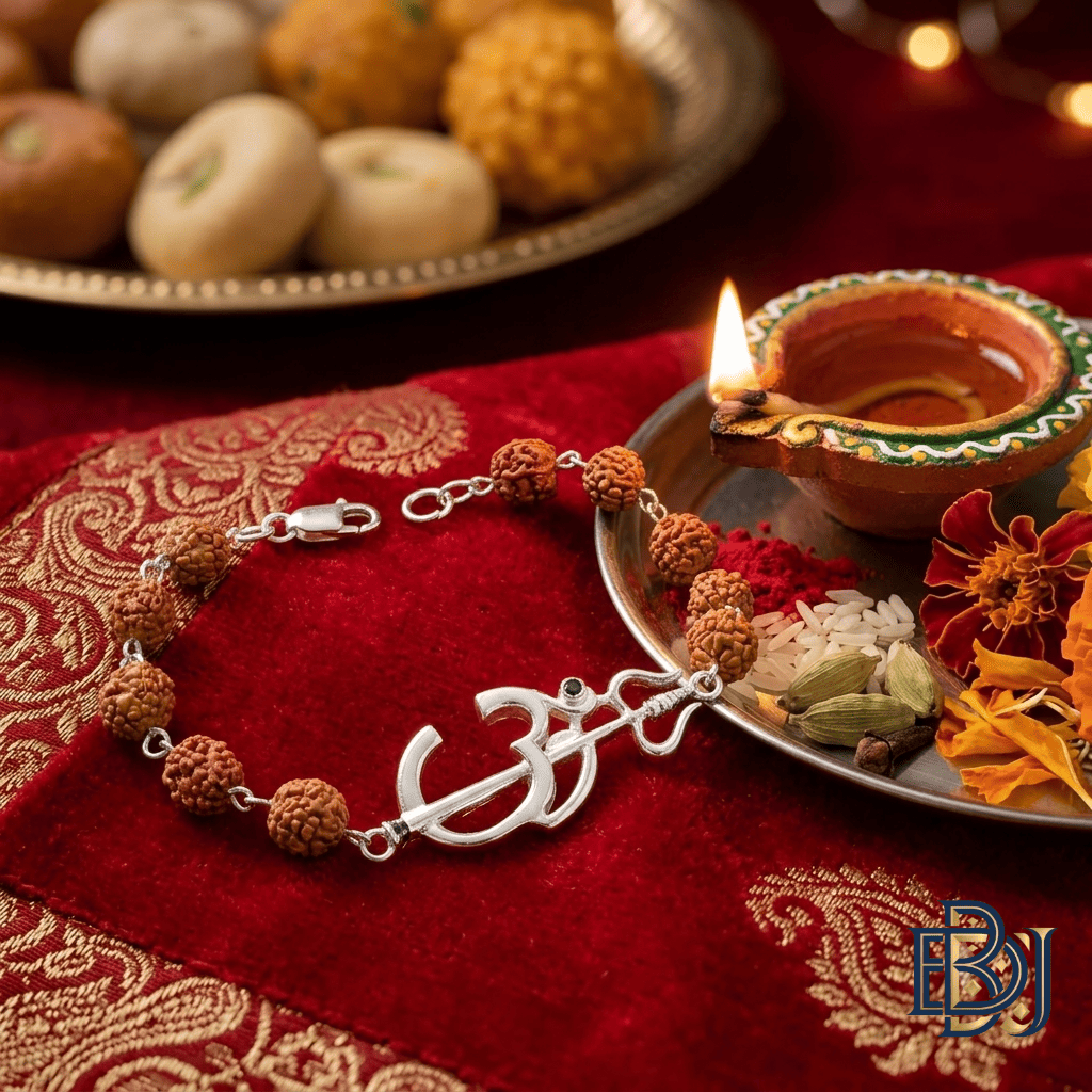 The Rudra Trishul Silver Rakhi