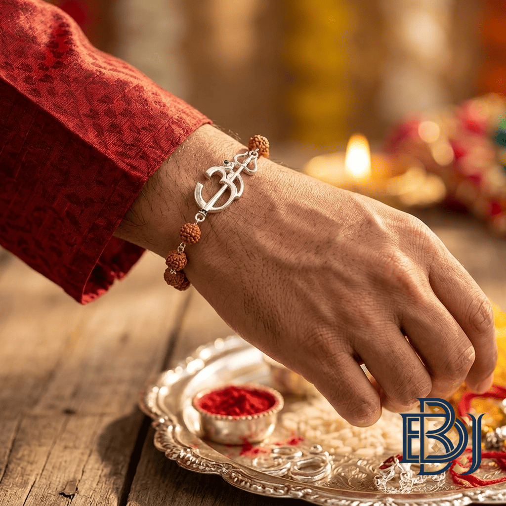 The Rudra Trishul Silver Rakhi
